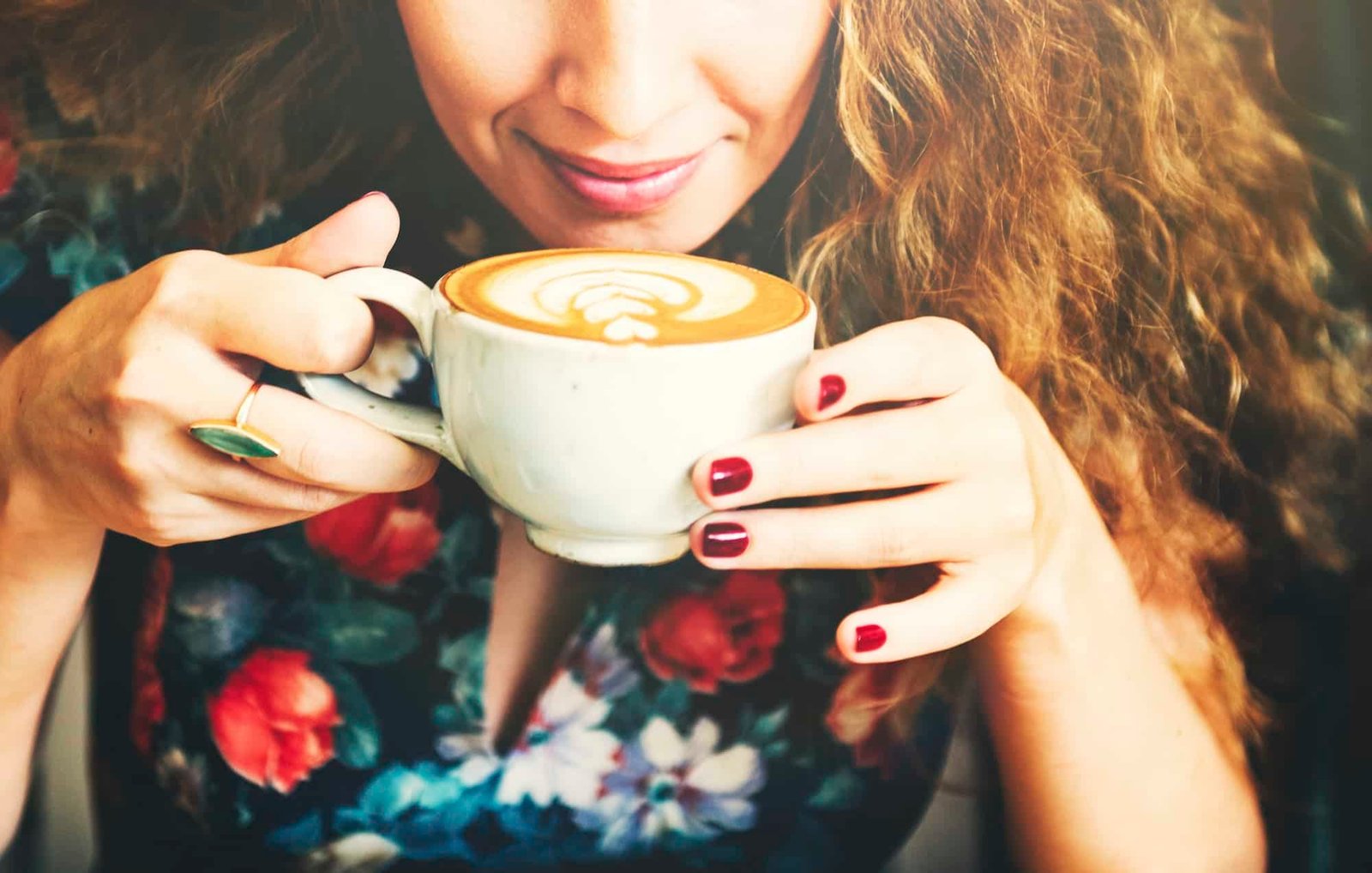 Woman Drinking Coffee Breakfast Refreshment Concept