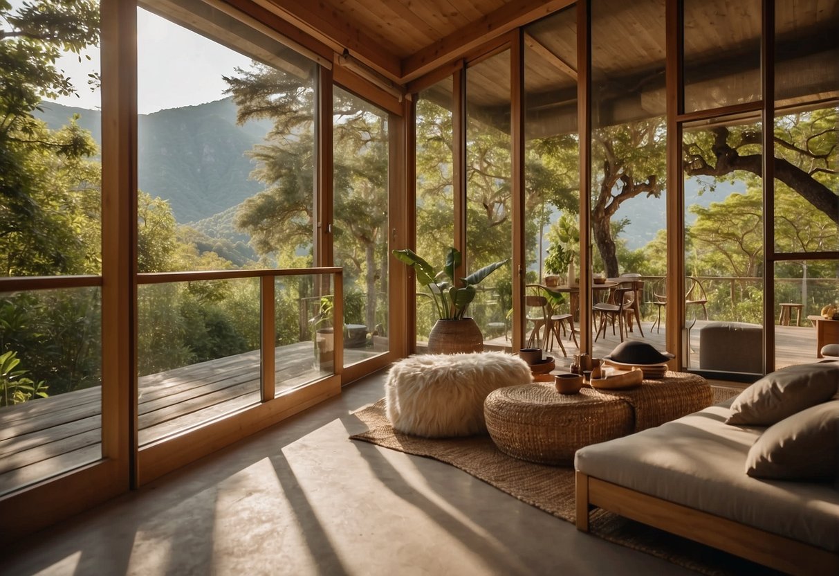 Selection and booking of sustainable accommodations for a sustainable vacation: Choose eco-friendly accommodations in a serene natural setting