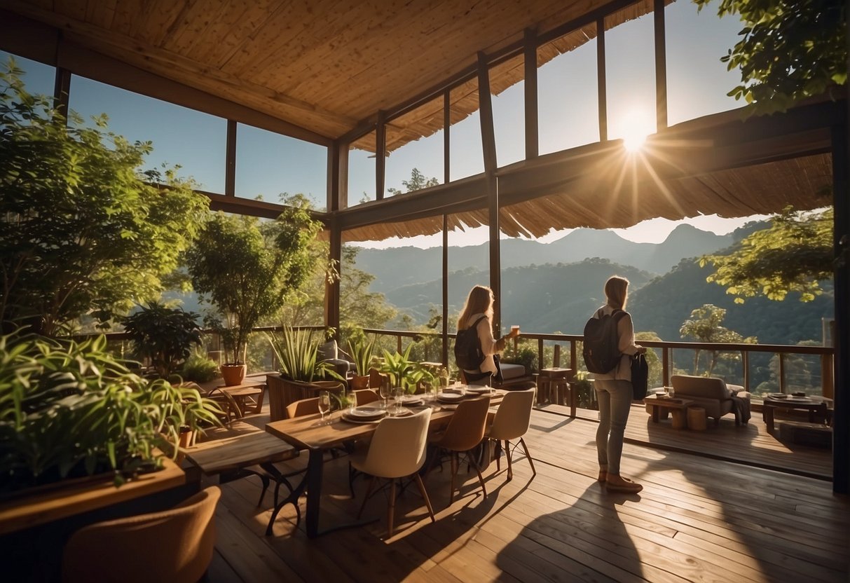 Travelers choosing sustainable accommodations for a eco-friendly vacation: Consider lodgings located in environmentally friendly areas