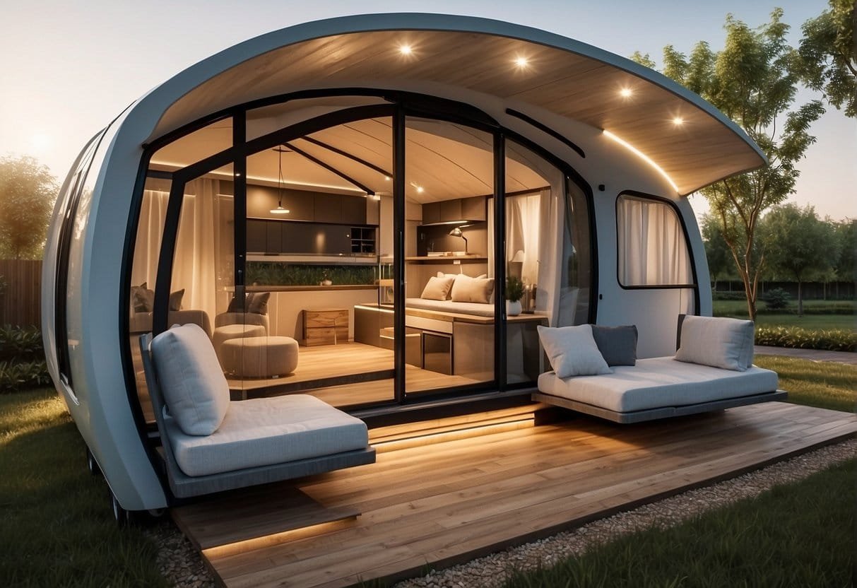 Explore eco-friendly mobile home designs with innovative technologies and design concepts for autonomous living