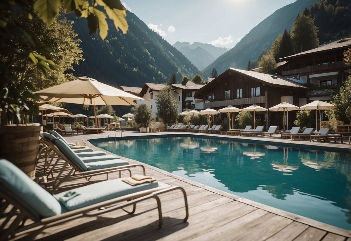 A scene of booking a bio holiday at a water-side bio hotel in Austria