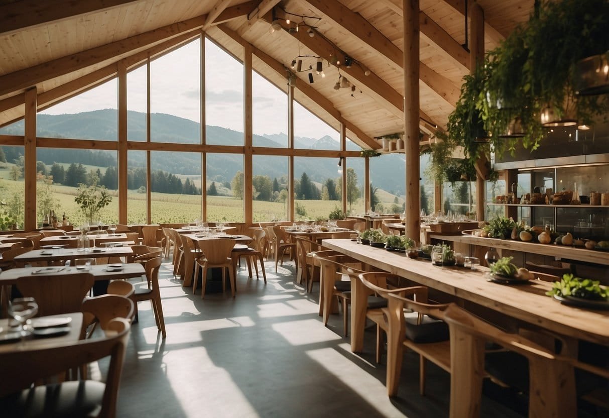 An eco-friendly vegetarian bio hotel in Austria, showcasing organic cuisine and sustainable gastronomy
