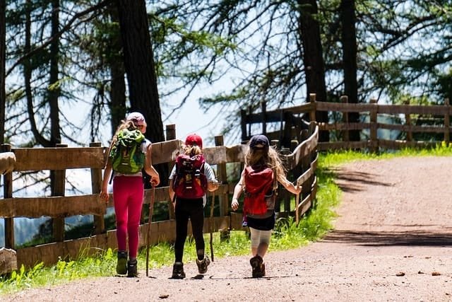 children, girl, hiking