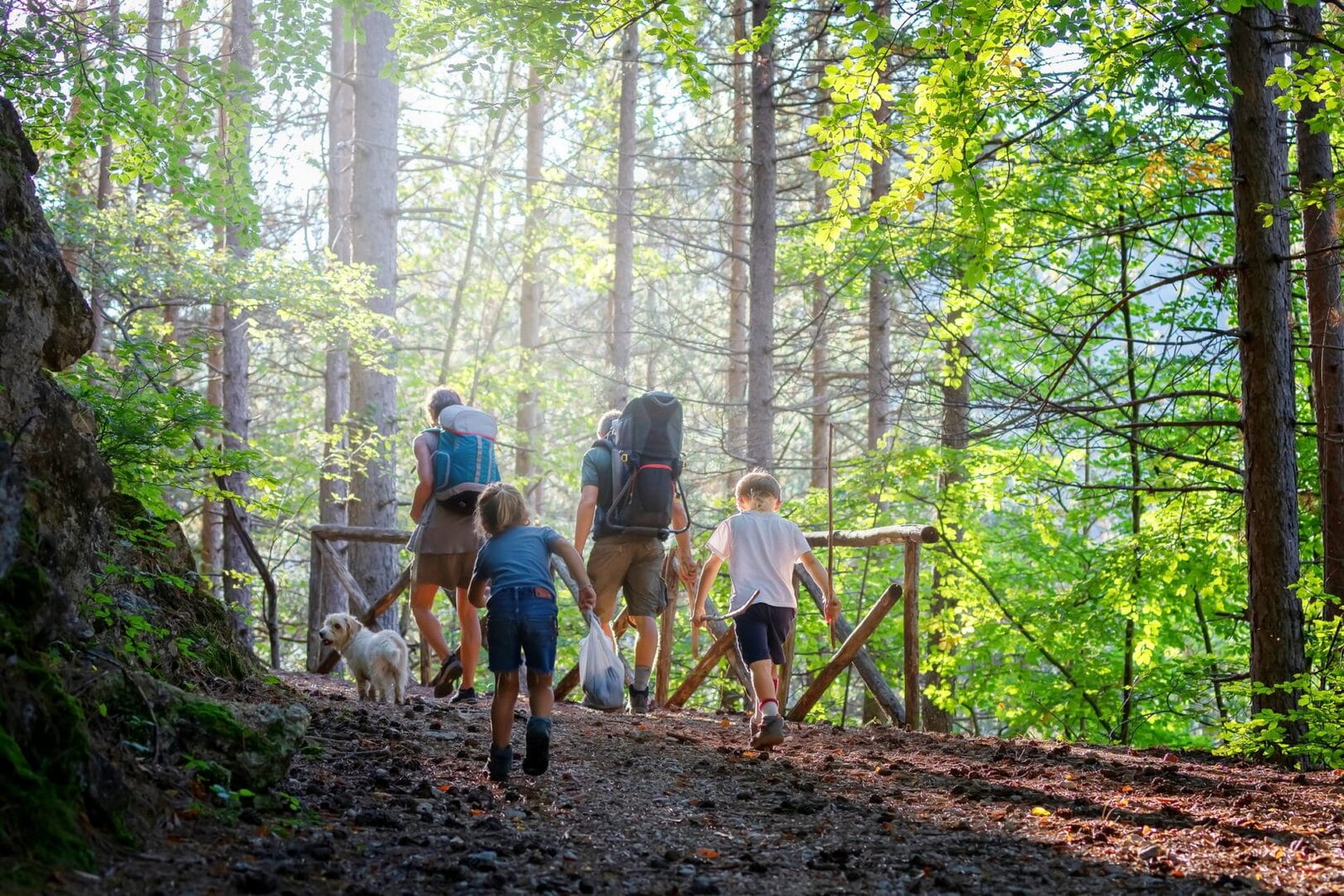 Family hiking