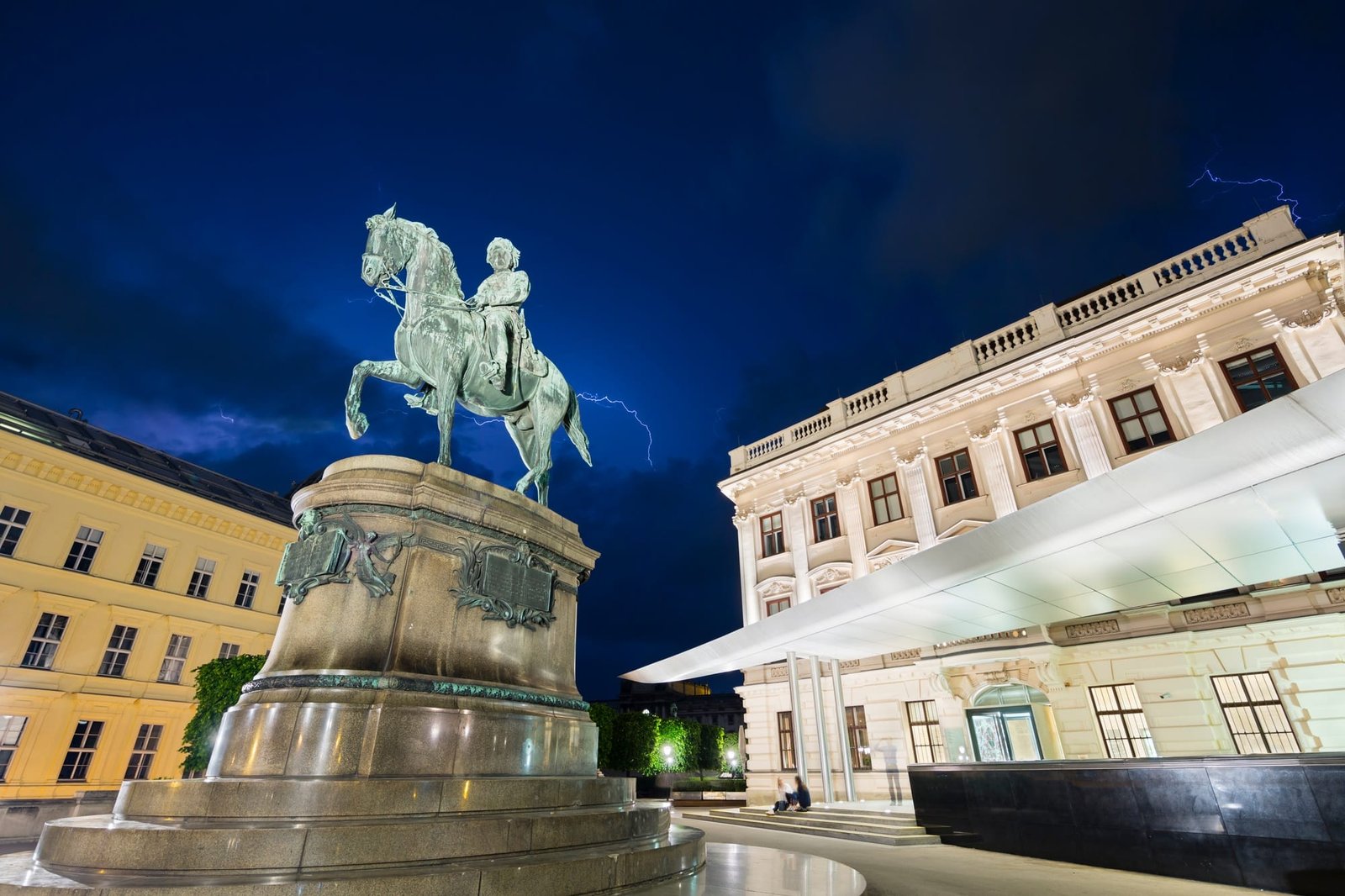Vienna Albertina And Lightning, Austria