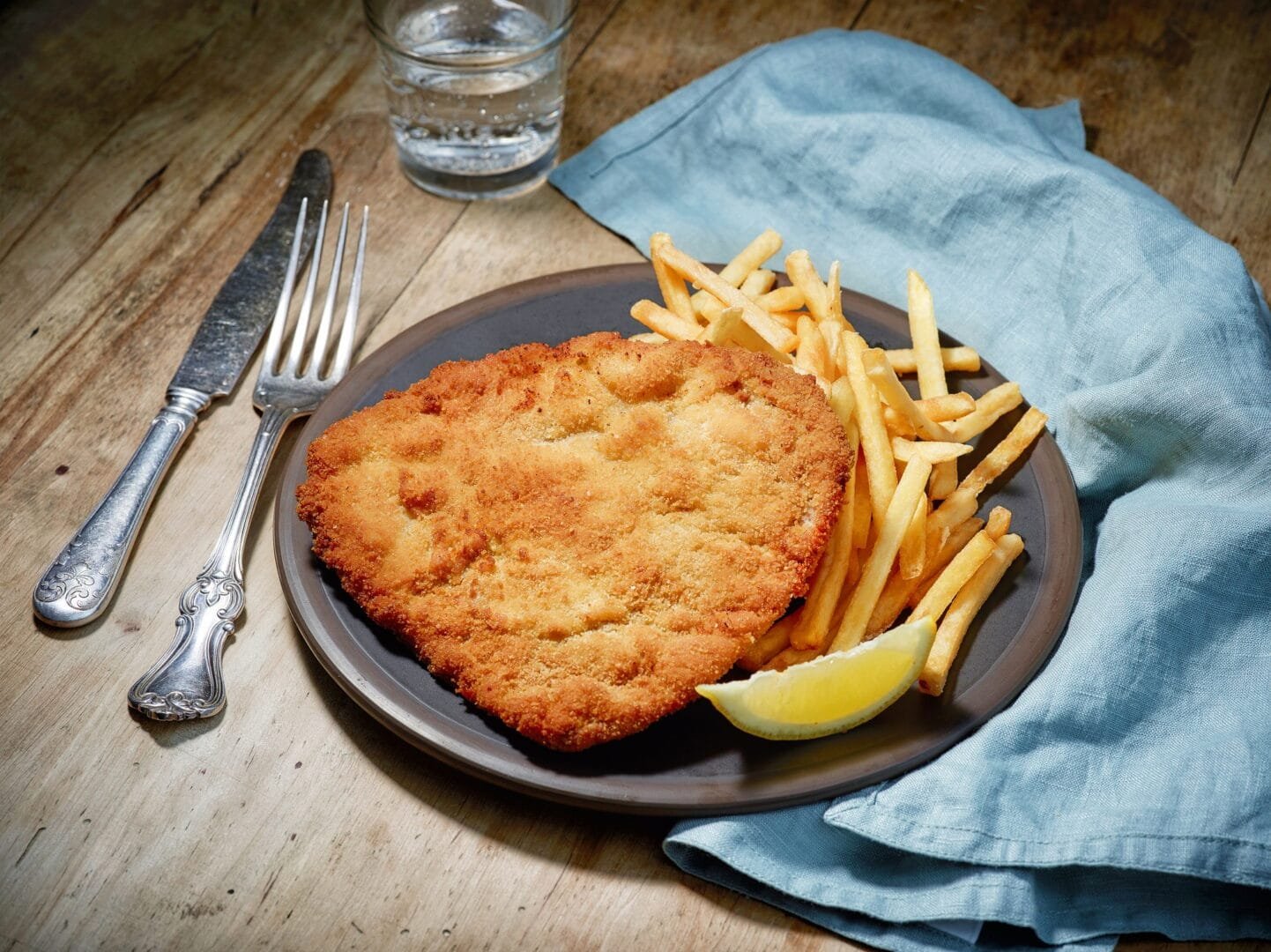 Weiner Schnitzel with fried Potatoes