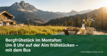 Bergfrühstück im Montafon: Um 8 Uhr auf der Alm frühstücken – mit dem Bus